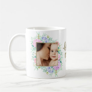 Blessed Mum Mothers Day Trendy Modern Photo  Coffee Mug
