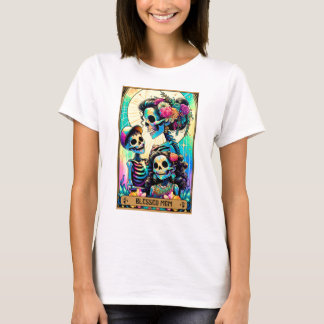 Blessed Mum, Skeleton Tarot Card T-Shirt