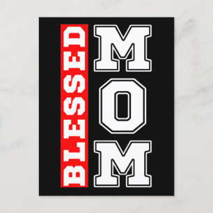 Blessed Mum Typography Mothers day Postcard