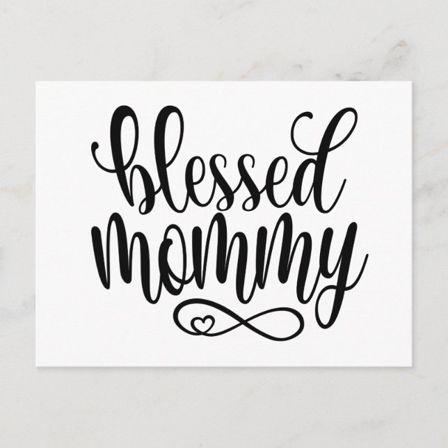 Blessed Mummy Mother's Day Quote | Postcard (Front)