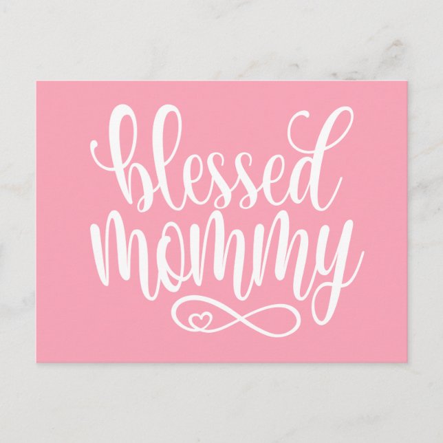 Blessed Mummy Mother's Day Quote | Postcard (Front)