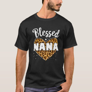 Blessed Nana Leopard Print Nana Mother's Day Grand T-Shirt