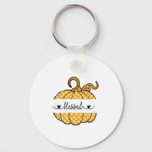 Blessed Nana Pumpkin Art Thanksgiving Halloween Key Ring