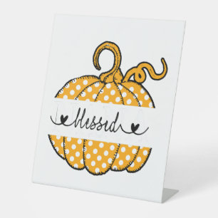Blessed Nana Pumpkin Art Thanksgiving Halloween Pedestal Sign
