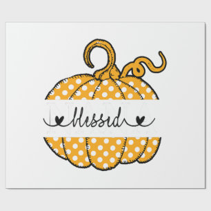 Blessed Nana Pumpkin Art Thanksgiving Halloween Wrapping Paper