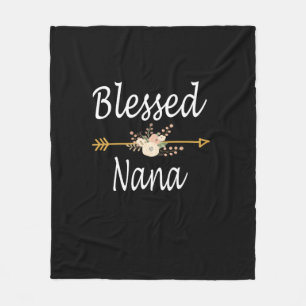 Blessed Nana  Shirt Thanksgiving Christmas   Fleece Blanket