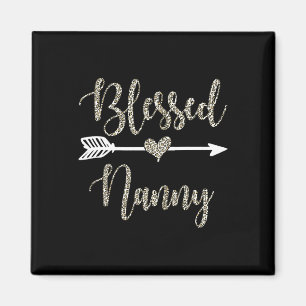Blessed Nanny Mother’s Day 2024 Grandma Leopard Wo Magnet
