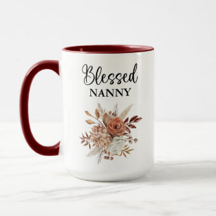 Blessed Nanny   Psalm 127:3   Fall Floral  Mug