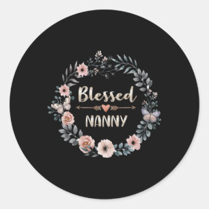 Blessed Nanny Thanksgiving Classic Round Sticker