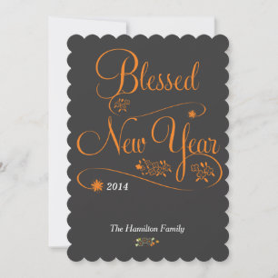 blessed new year holiday card