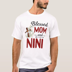 Blessed Nini For Women Flower Decor Nini T-Shirt