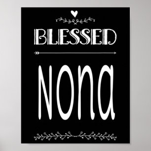 Blessed Nona Grandma Grandmother Poster