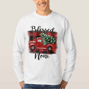 Blessed Noni Red Truck Vintage Christmas Tree T-Shirt