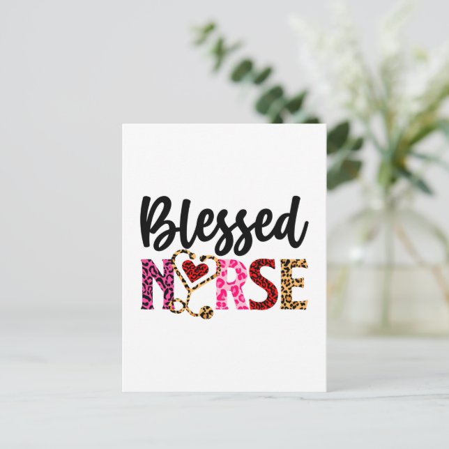 Blessed Nurse – Inspirational Nurse Postcard (Standing Front)