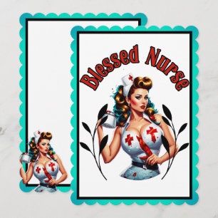 Blessed Nurse Pinup Thank You Card