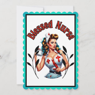 Blessed Nurse Pinup Thank You Card