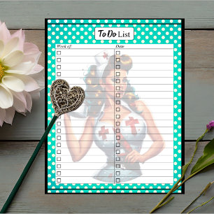 Blessed Nurse Pinup_ To Do List Notepad