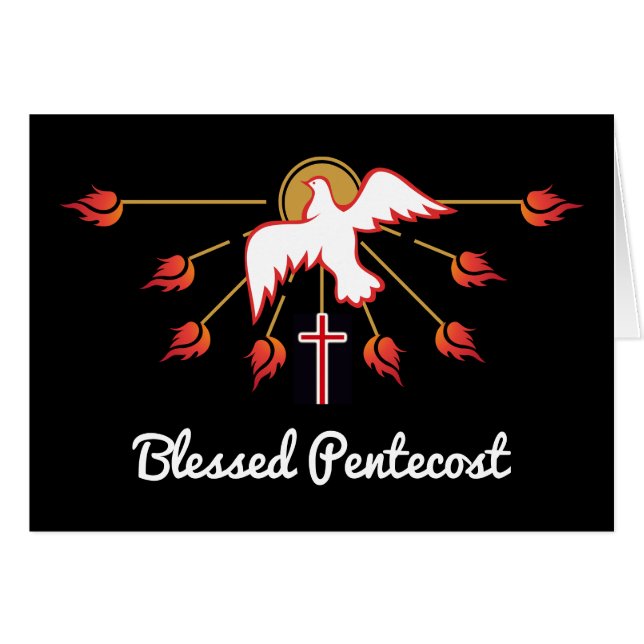 Blessed Pentecost with Scripture Acts 2 (Front Horizontal)