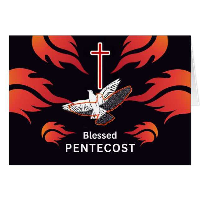 Blessed Pentecost with Scripture Acts 2 (Front Horizontal)
