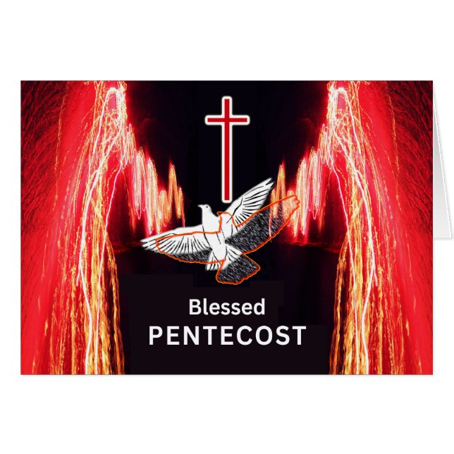 Blessed Pentecost with Scripture Acts 2 (Front Horizontal)