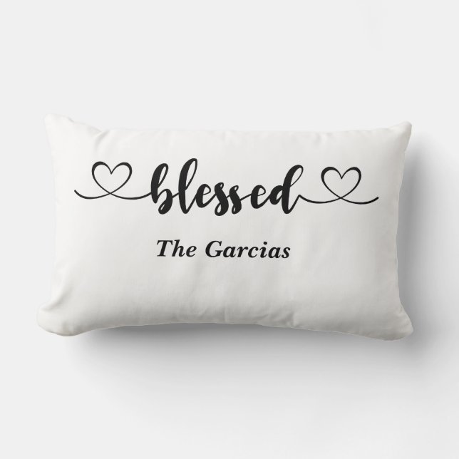 Blessed Personalised Throw Pillow (Front)