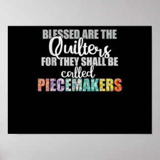 Blessed Piecemaker Crochet Team, Quilting Sewing Poster