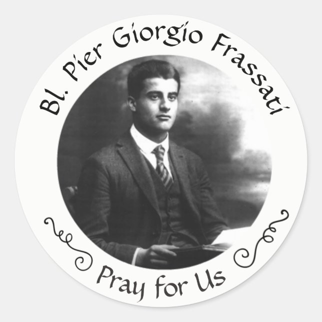 Blessed Pier Giorgio Frassati Classic Round Sticker (Front)