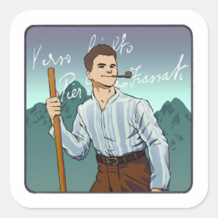 Blessed Pier Giorgio Frassati Square Sticker