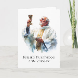 Blessed Priesthood Anniversary Celebration Mass Card