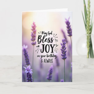 Blessed Purple Birthday Card