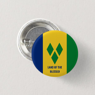 Blessed   Quote St Vincent and the Grenadines Flag 3 Cm Round Badge