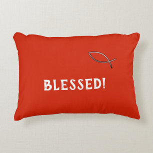 Blessed! Quote Throw Pillow