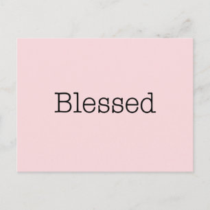 Blessed Quotes Pink Inspirational Faith Quote Postcard