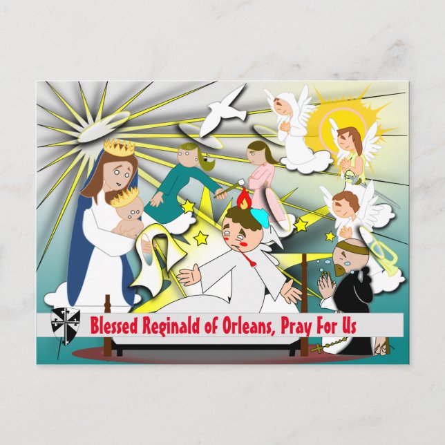 Blessed Reginald of Orleans Postcard (Front)