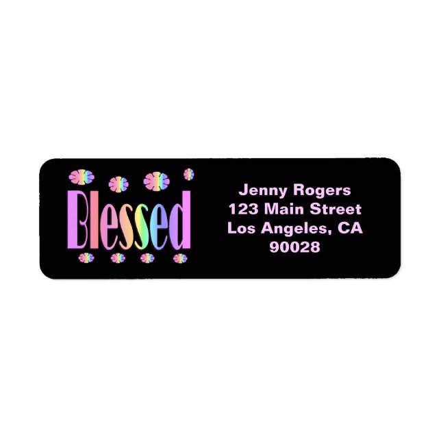 Blessed Return Address Label (Front)
