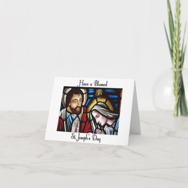 Blessed Saint Joseph's Day Greeting Card (Front)