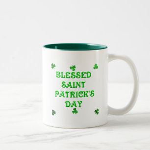 Blessed Saint Patrick's Day (1) Two-Tone Coffee Mug