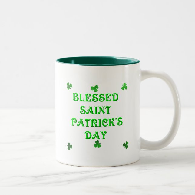 Blessed Saint Patrick's Day (1) Two-Tone Coffee Mug (Right)