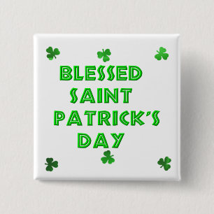 Blessed Saint Patrick's Day (2) 15 Cm Square Badge
