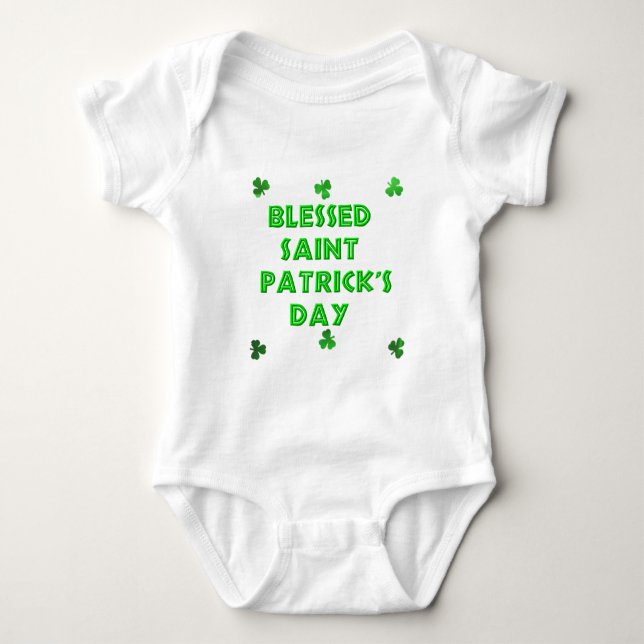 Blessed Saint Patrick's Day (2) Baby Bodysuit (Front)