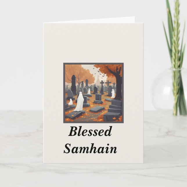 Blessed Samhain Greeting Card (Front)