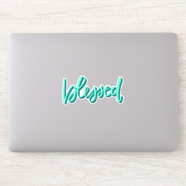 Blessed -  scripted hand lettered word (Computer)