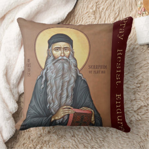 Blessed Seraphim Rose Bishop Righteous Design Cushion