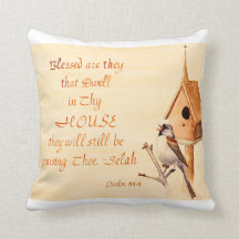 Blessed Sparrow Scripture Verse Pillow