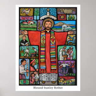 Blessed Stanley Rother poste, first US-born martyr Poster