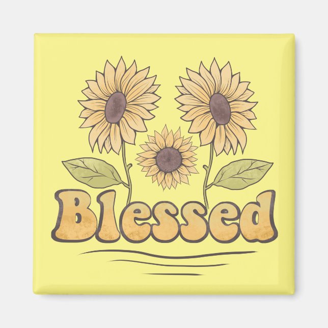Blessed Sunflowers  Magnet (Front)