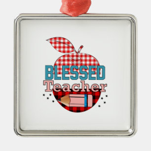 Blessed Teacher Metal Ornament