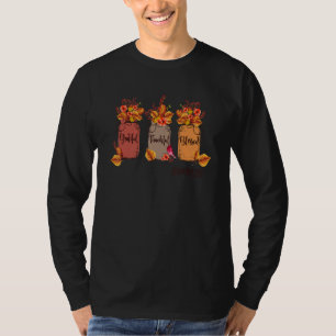 Blessed Thankful Grateful Gogo Life Fall Thanksgiv T-Shirt