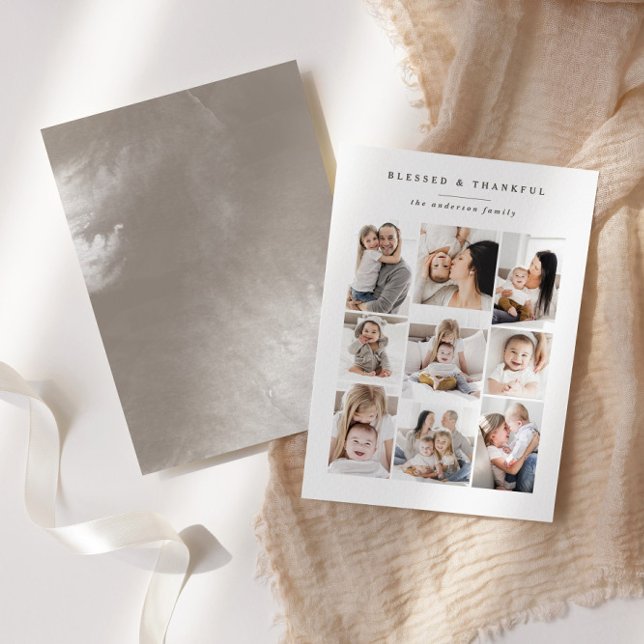 Blessed & Thankful multi photo holiday card (Creator Uploaded)