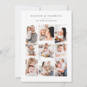 Blessed & Thankful multi photo holiday card